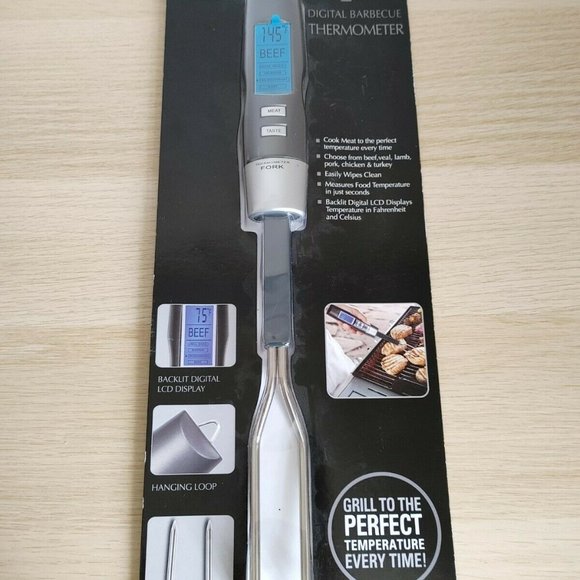 Chef’s Basic Select Digital Barbecue Thermometer LCD Displays New Sealed - Picture 2 of 6